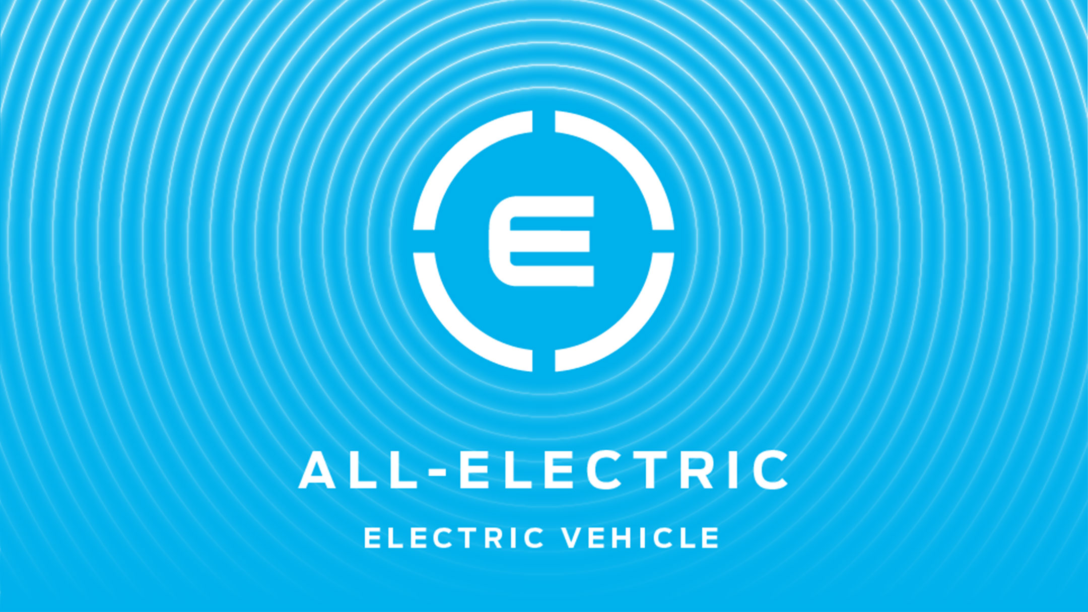 Logotipo de veículo totalmente elétrico.