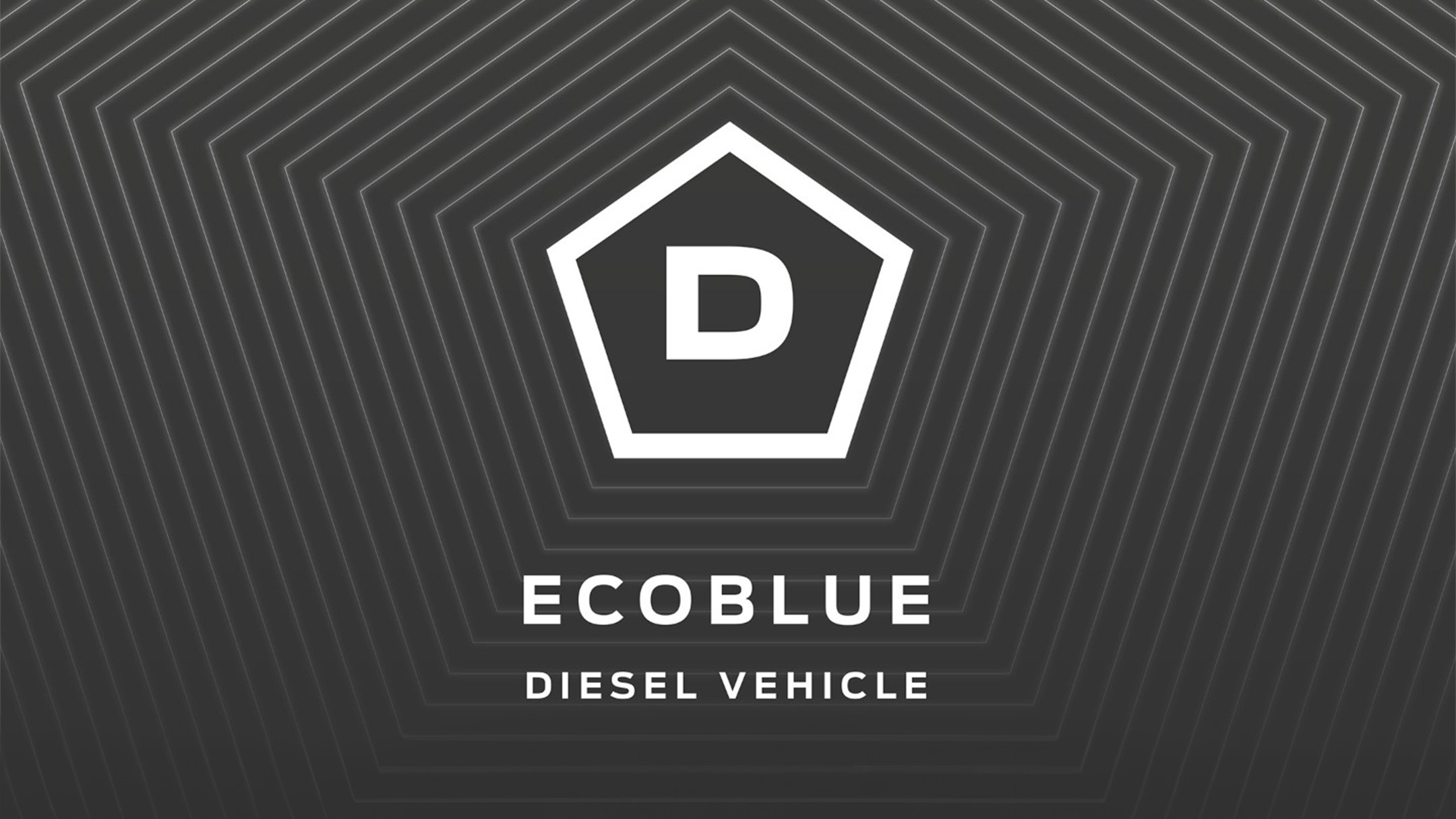Logotipo de veículo a diesel EcoBlue.